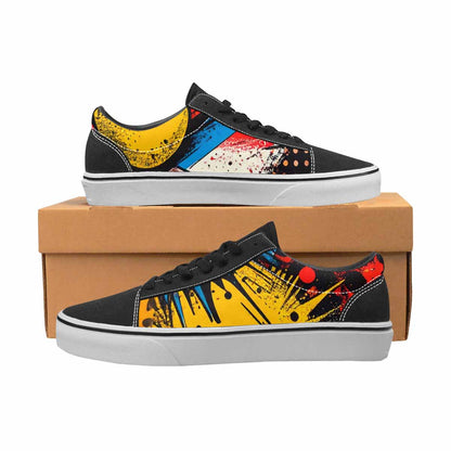 WOMEN'S Comic Book Halftone Canvas Lace-Up Aesthetic Custom Sneakers