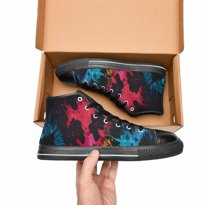 WOMEN'S Dark Animal Print High Top Canvas Aesthetic Shoes