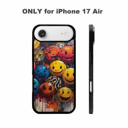 iPhone 17 Air Case — Smiley Faces Pattern Hundreds Uy4 Original, Custom Print Case Cover