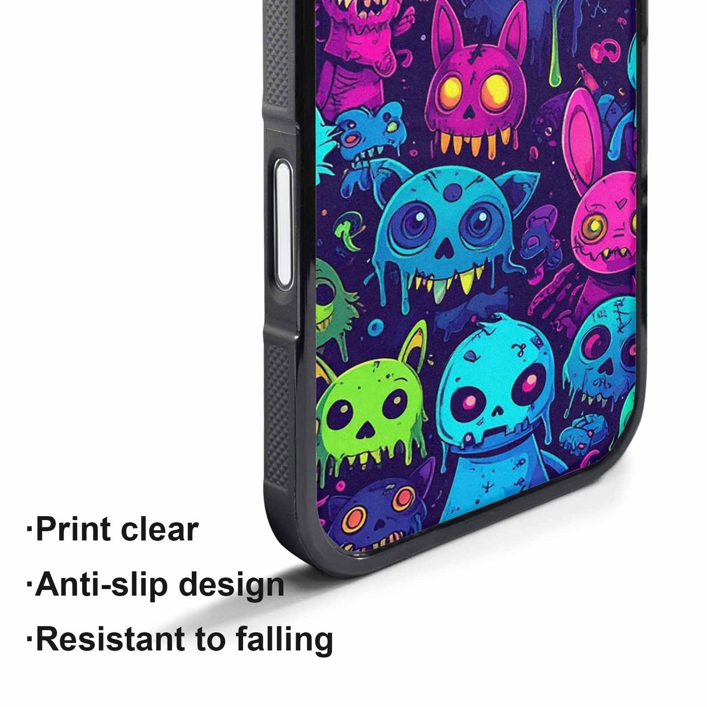 iPhone 17 Pro Max Case — Mixed Toxic Glow Creature Cartoon Cute, Custom Phone Case