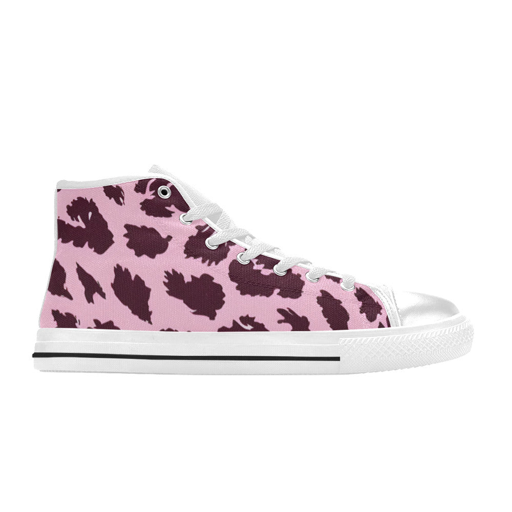 WOMEN'S Cc Animal Print High Top Canvas Cottagecore Custom Sneakers