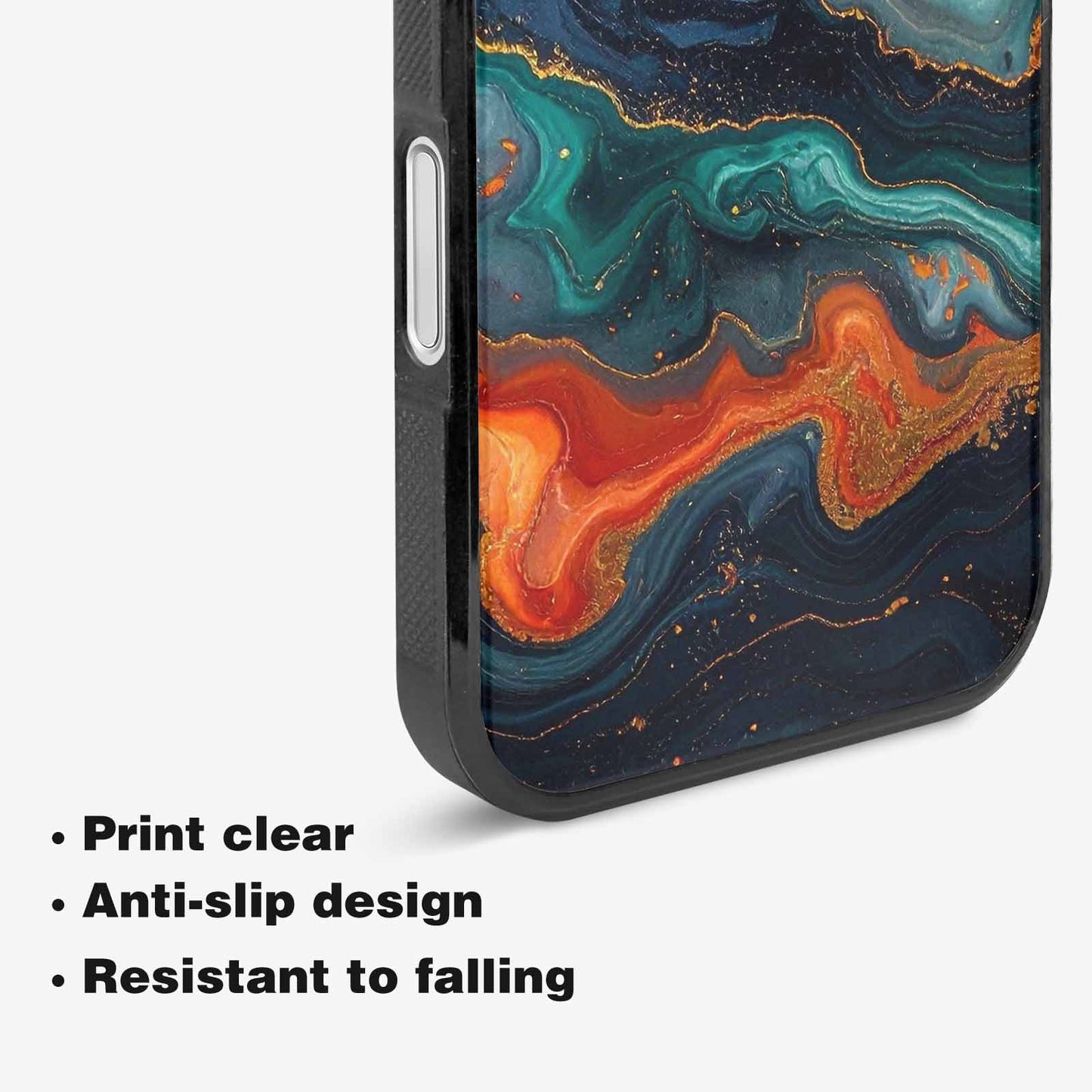 iPhone 16 Plus Case — Marble Dark, Custom Art Phone Cover