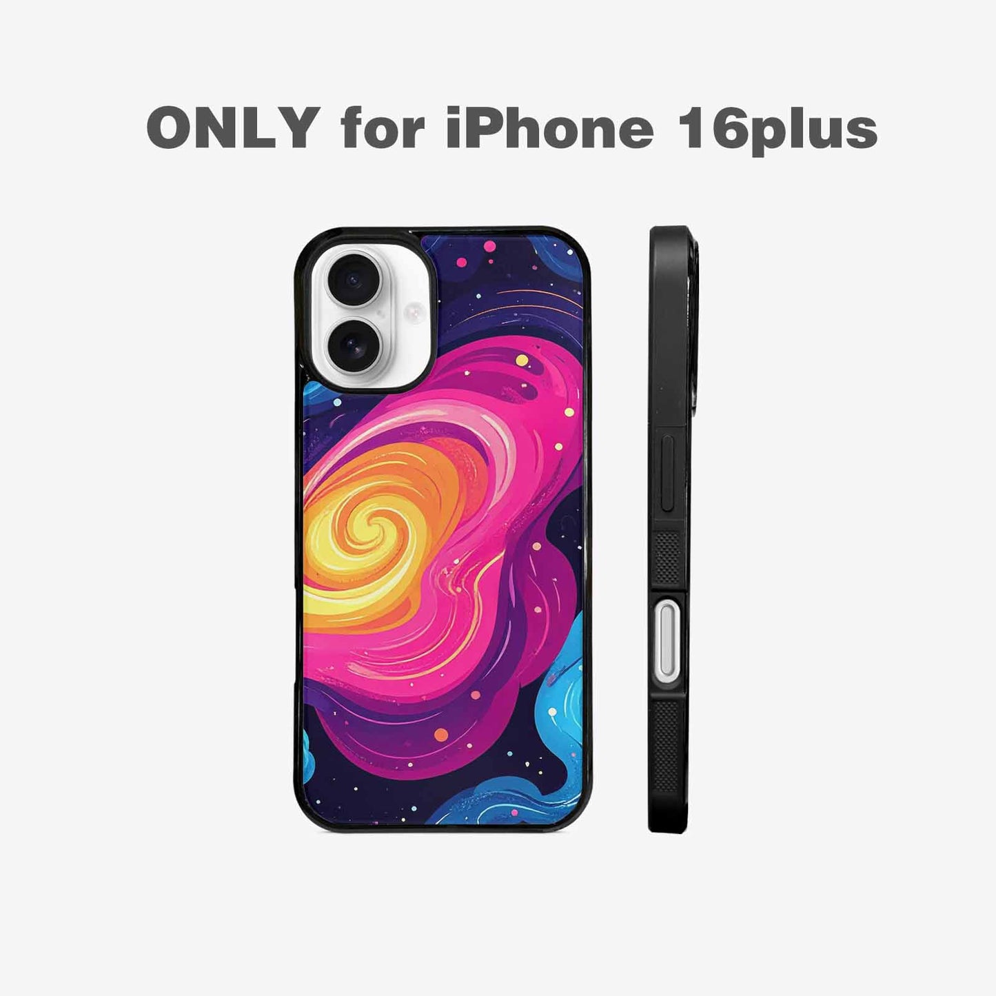iPhone 16 Plus Case — Love Wins Galaxy Seamless Pattern Vibrant, Custom Print Case Cover
