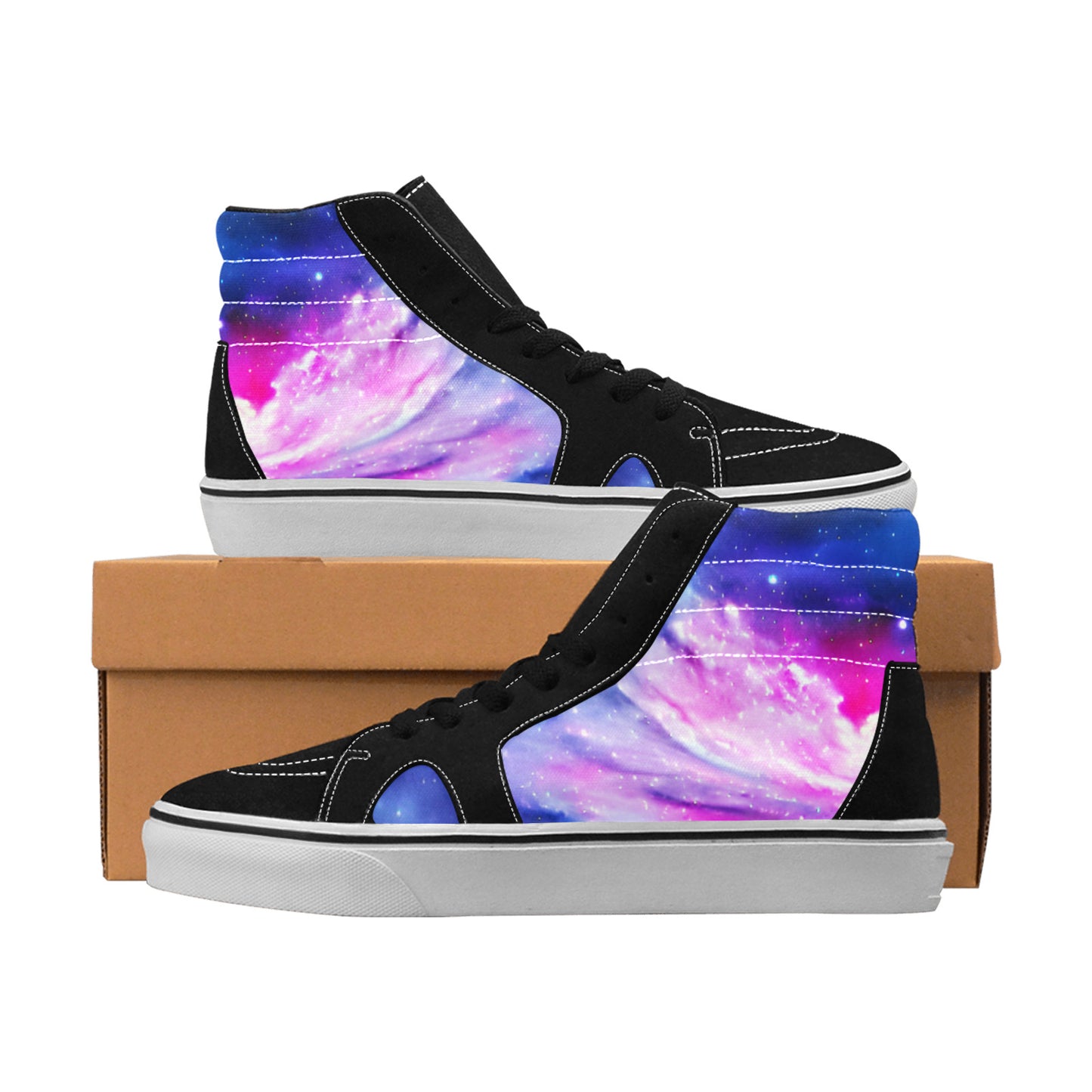 MEN'S Galaxy Art Out Space High Top Skateboarding Surreal Custom Sneakers