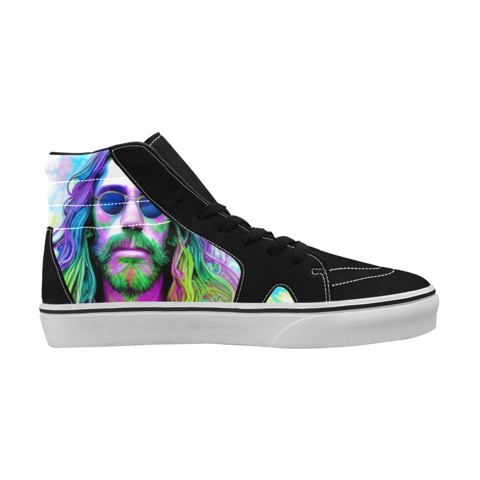 WOMEN'S Psychedelic Art Tie Dye High Top Skateboarding Grunge Sneakers