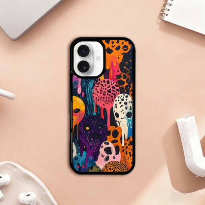 iPhone 17 Case — Melting Aliens Pattern Alien Scifi, Unique Phone Case Design