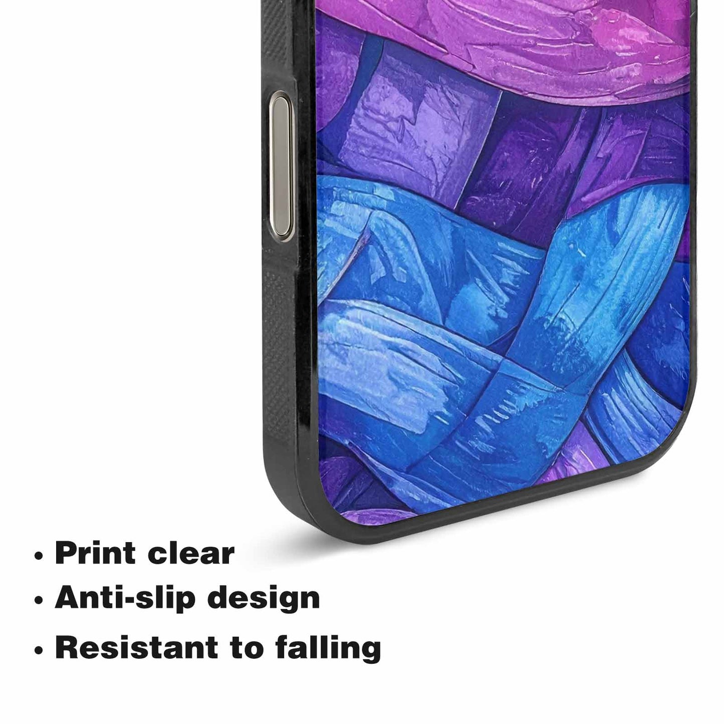 iPhone 16 Pro Case — Bisexual Flag Color Theme Small Rainbow, Personalized Phone Case
