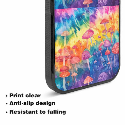 iPhone 15 Plus Case — Mushrooms Tie Dyemushrooms Pat, Personalized Phone Case