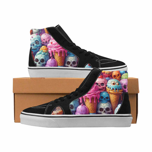 MEN'S Skulls High Top Canvas Statement Aesthetic Custom Canvas Shoes