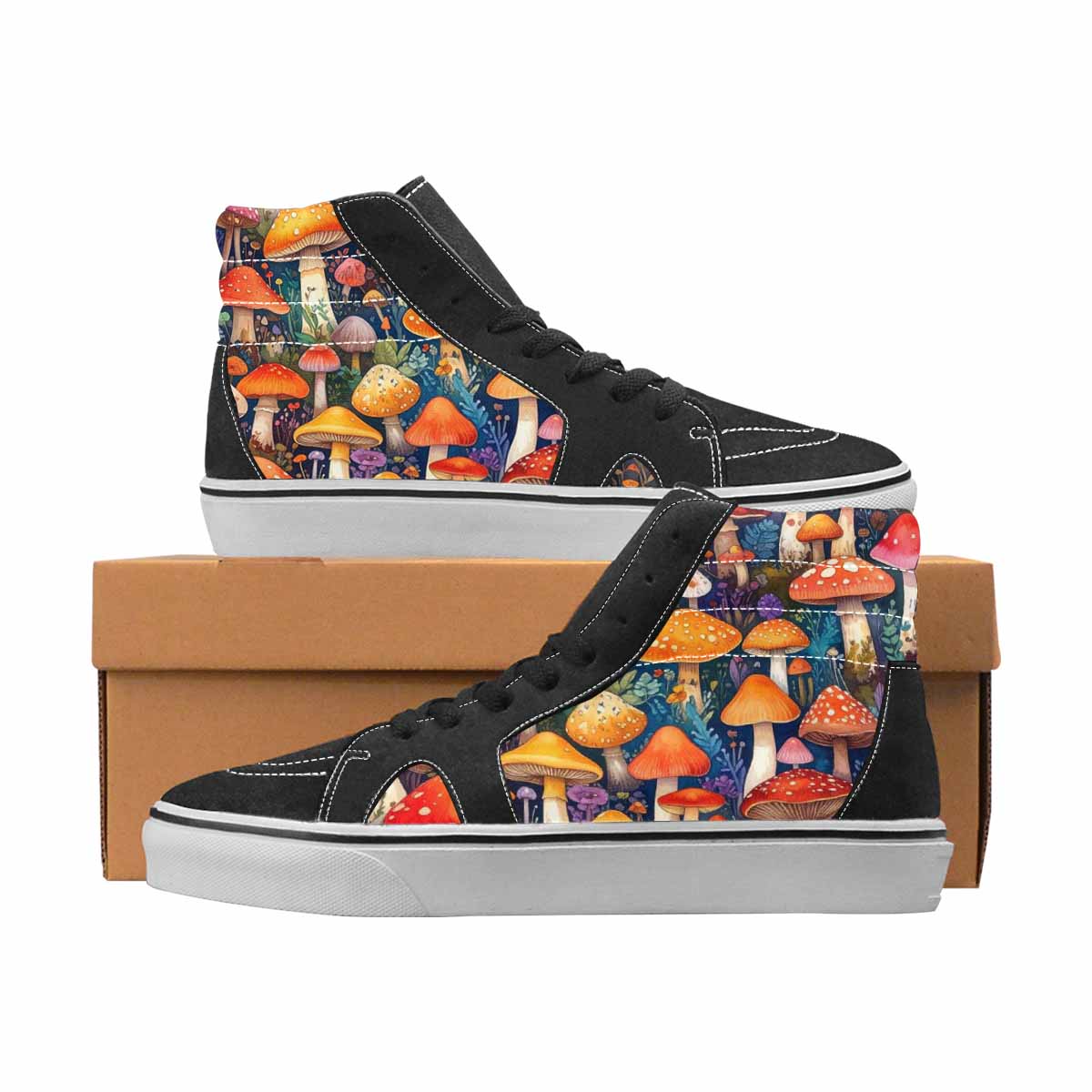 WOMEN'S Mushrooms High Top Canvas Unique Print Y2K Sneakers