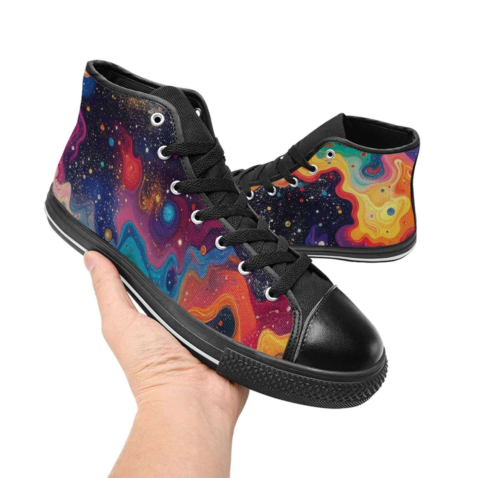 MEN'S Galaxy Art - High Top Canvas Y2K Sneakers