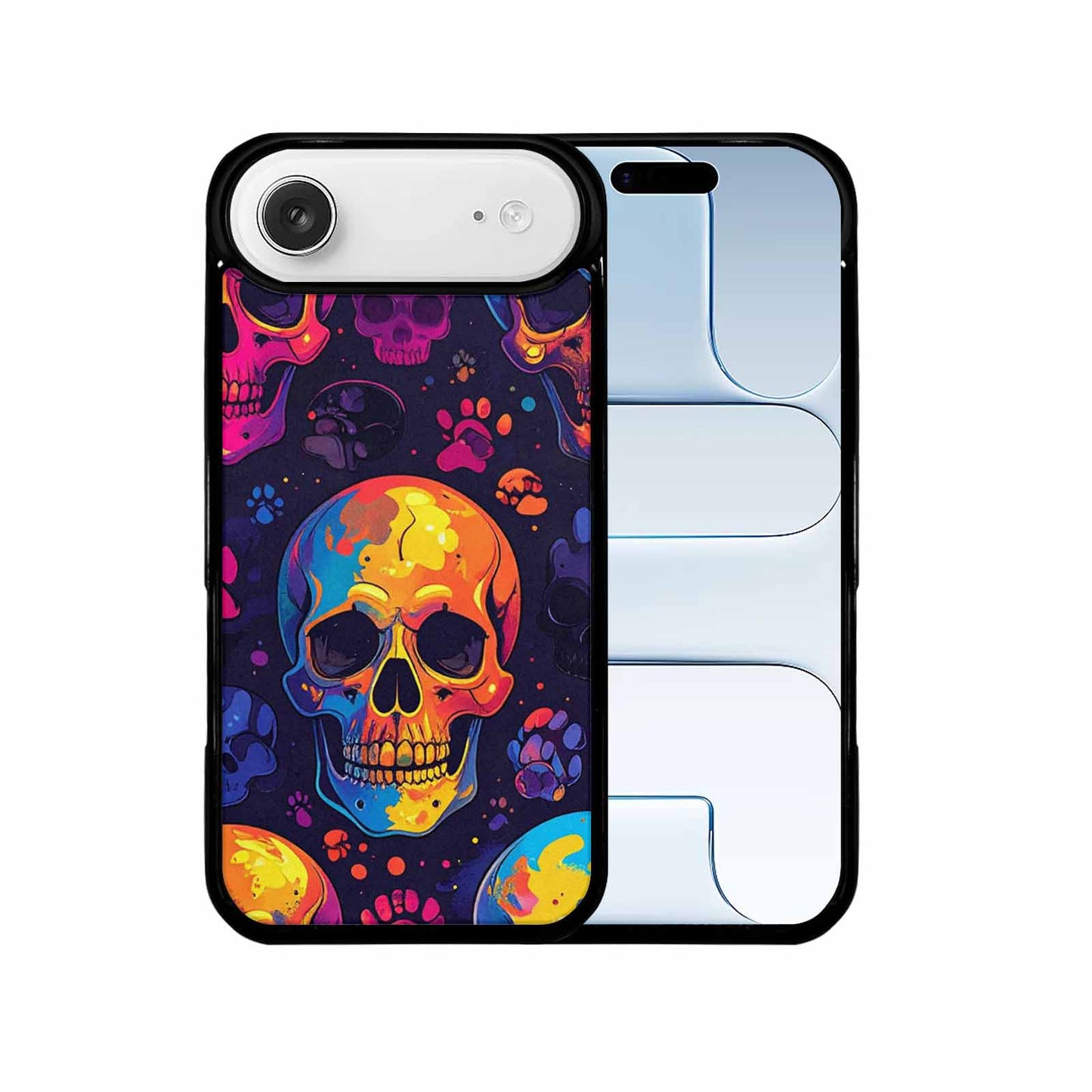 iPhone 17 Air Case — Iridescent Millions Of Paw Gothic Skulls, Custom Designed Case Cover
