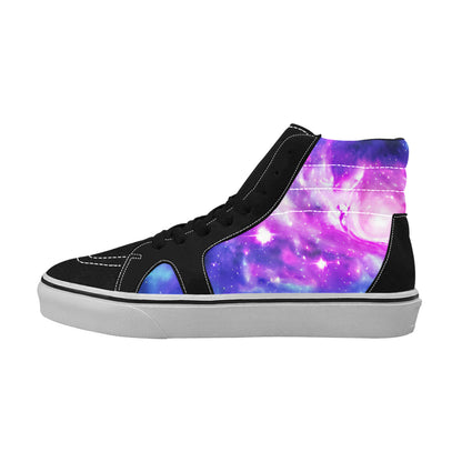 WOMEN'S Galaxy Art Out Space High Top Skateboarding Vivid Custom Shoes