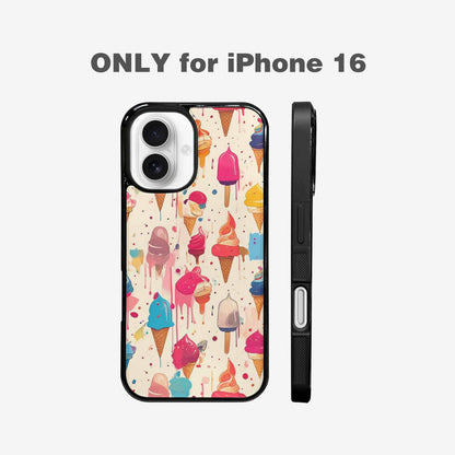 iPhone 16 Case — Ice Cream Motif Ice Cream Motifs, Custom Designed Case Cover
