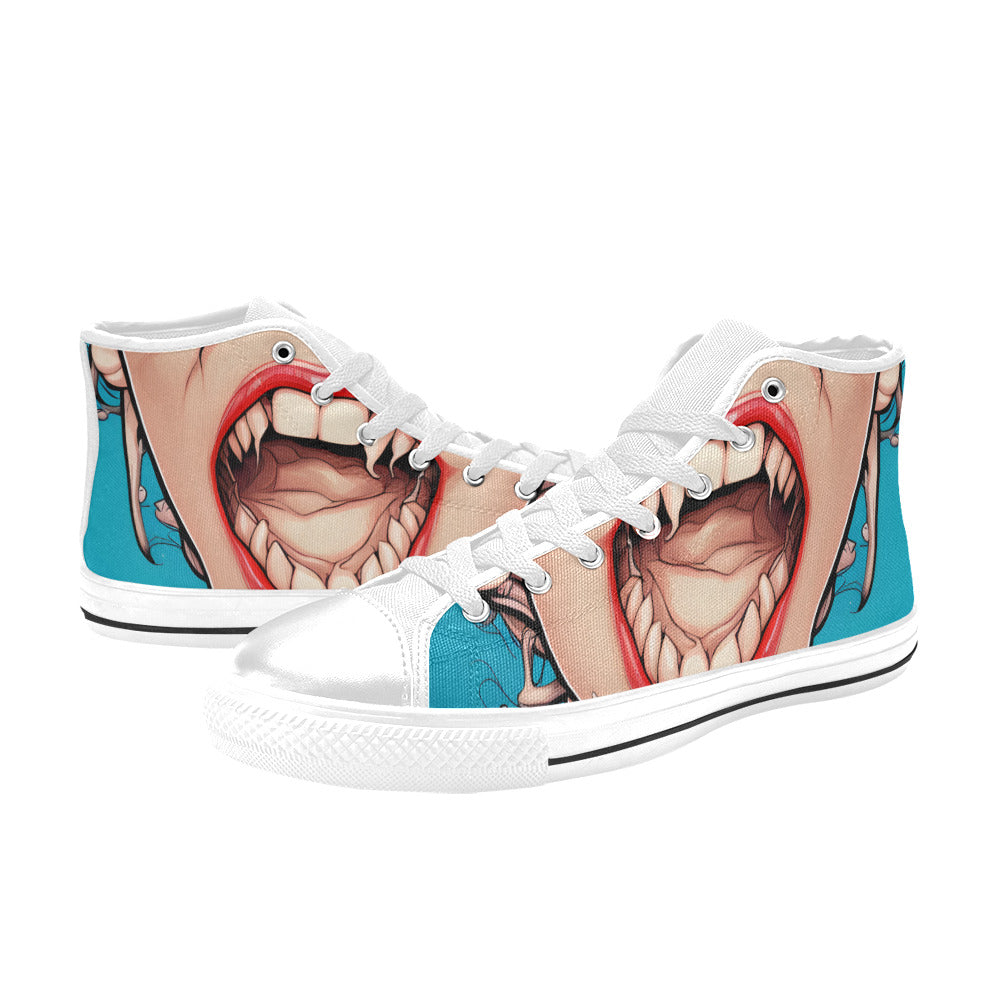MEN'S Cc Mouthy Art Men’S High Top Canvas Neon Fantasy Sneakers