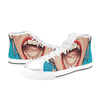 MEN'S Cc Mouthy Art Men’S High Top Canvas Neon Fantasy Sneakers