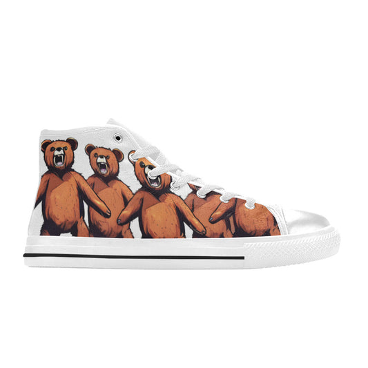 WOMEN'S Bears 3 High Top Canvas Aesthetic Custom Sneakers