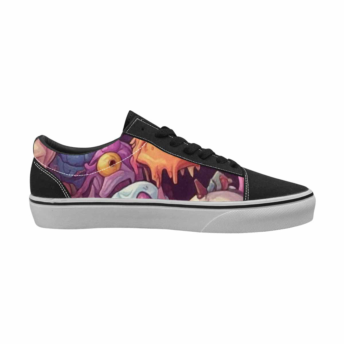 WOMEN'S Ice Cream Monsters  Lace-Up Canvas Cottagecore Sneakers