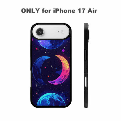 iPhone 17 Air Case — Neon Winter Moon Seamless Cartoon Cute, Custom Phone Case