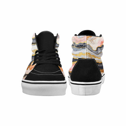 MEN'S Marble Vein High Top Canvas Grunge Custom Shoes