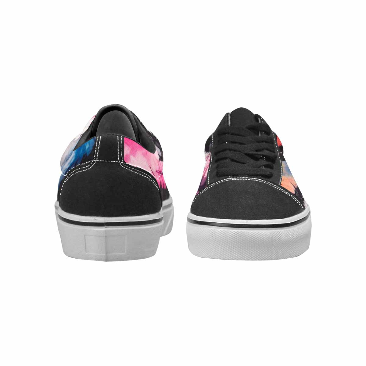 MEN'S Tie Dye Black & Pink Ink Canvas Artist-designed Dreamcore Custom Shoes