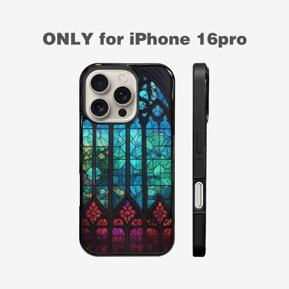 iPhone 16 Pro Case — Stained Glass Cathedral Custom, Customized Protective Case