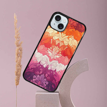 iPhone 15 Plus Case — Lesbian Flag Color Theme Small Rainbow, Unique Phone Case Design