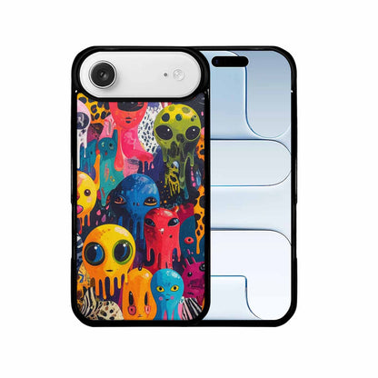 iPhone 17 Air Case — Melting Aliens Pattern Hundreds Of Alien, Custom Art Phone Cover