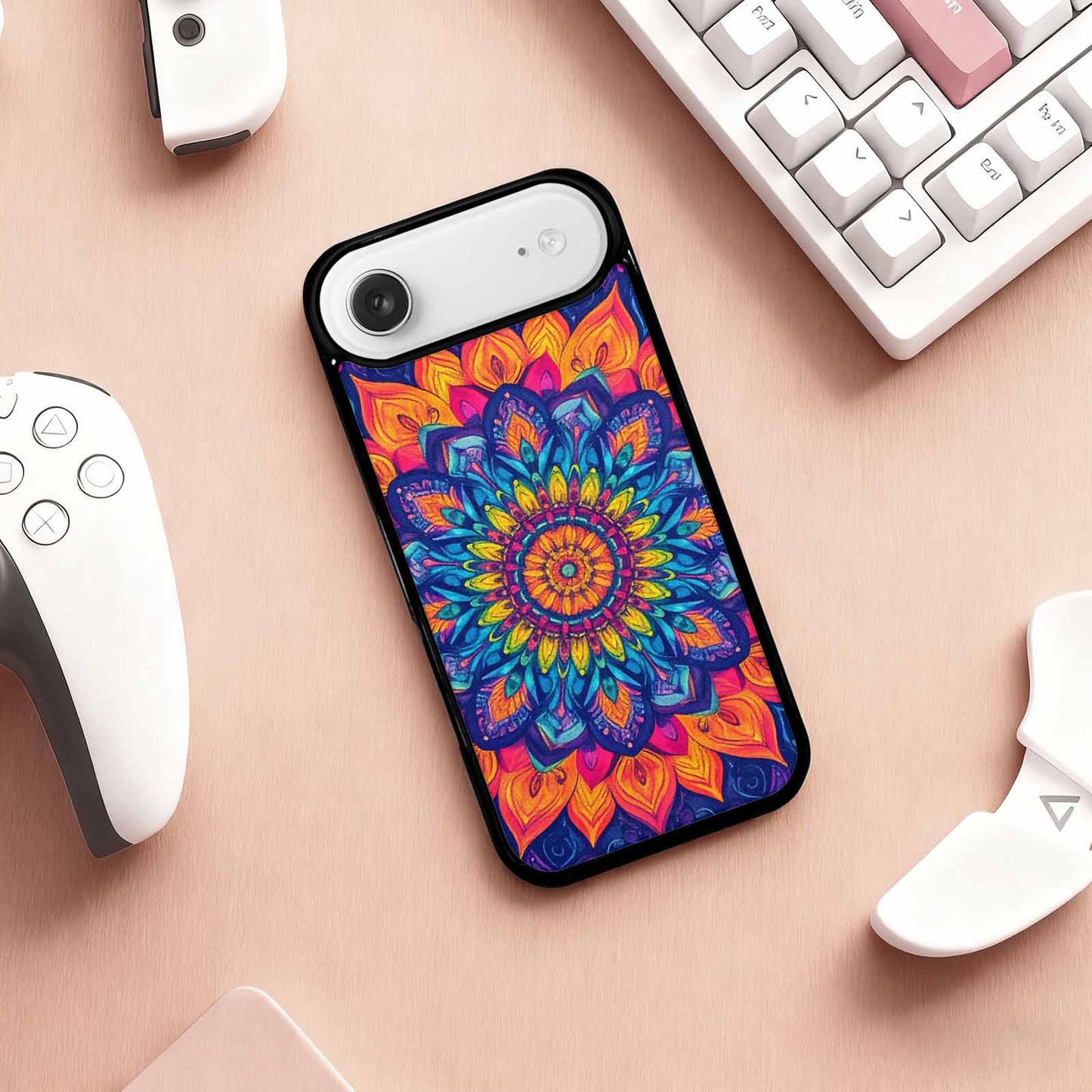 iPhone 17 Air Case — Tie Dye Mandala Art Seamless Tie, Custom Phone Case