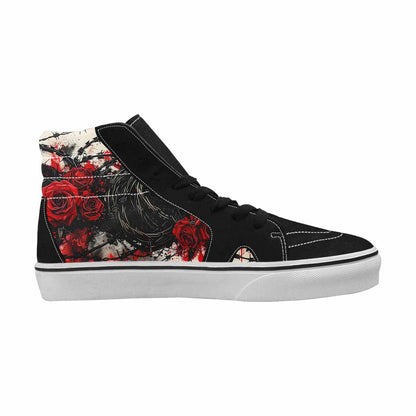MEN'S Barbed Wire Coil High Top Canvas Cottagecore Custom Sneakers