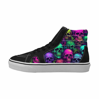 WOMEN'S Skulls - Neon High Top Canvas Y2K Sneakers