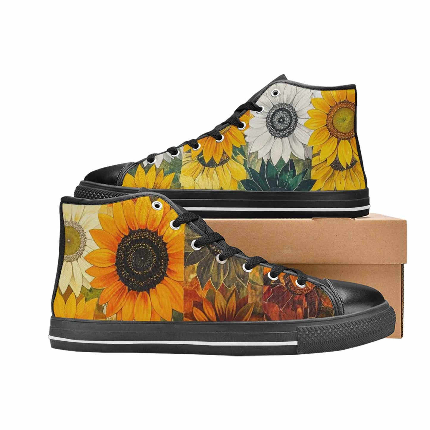 WOMEN'S Blend Melt Them High Top Canvas Dark Academia Custom Shoes