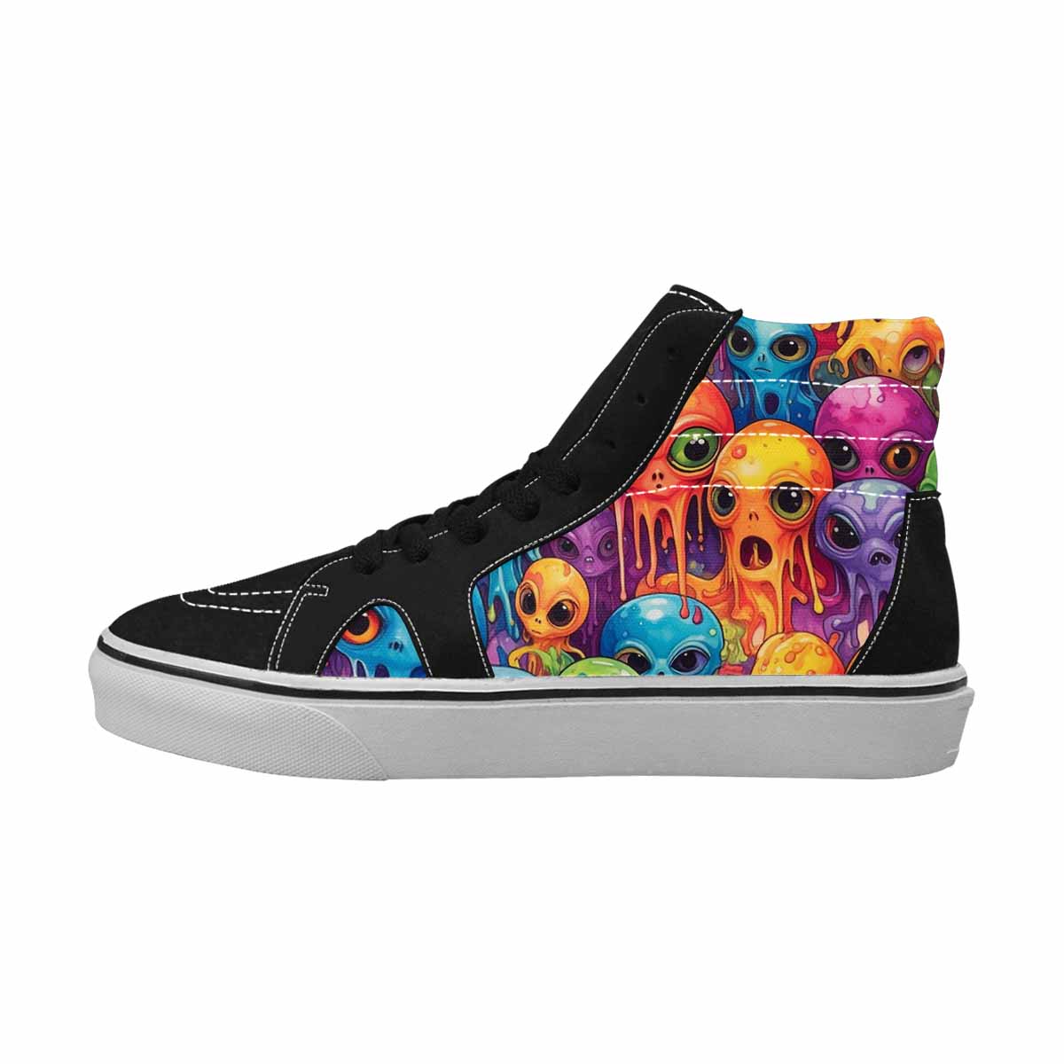 MEN'S Melting Aliens High Top Canvas Surreal Shoes