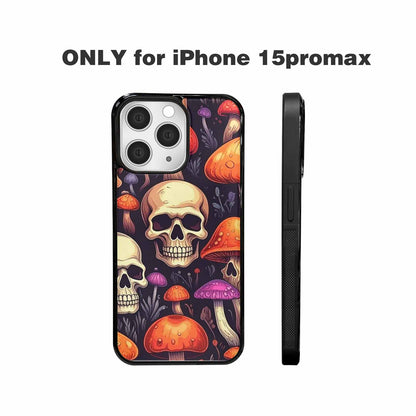 iPhone 15 Pro Max Case — Mushroom Skulls, Custom Phone Case