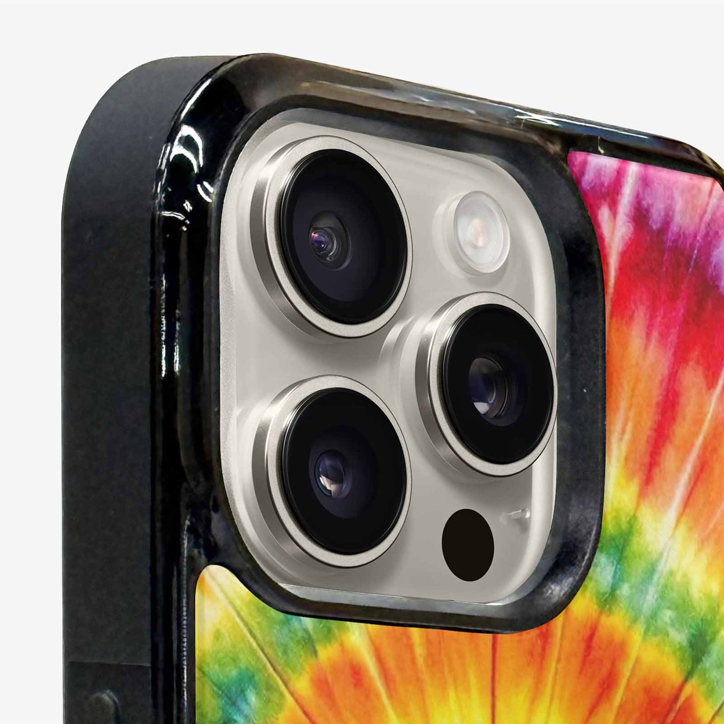 iPhone 15 Pro Max Case — Rainbow Spiral Tie Dye Custom, Custom Phone Case