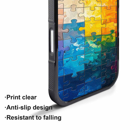 iPhone 17 Pro Case — Autism Puzzle Pieces Puzzle Piece Pattern, Custom Made Phone Cover