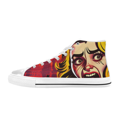 WOMEN'S Scream 1 High Top Canvas Aesthetic Custom Shoes