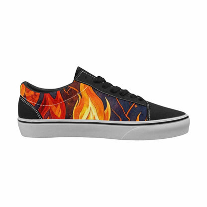 WOMEN'S Fire Flame Canvas Lace-Up Surreal Shoes