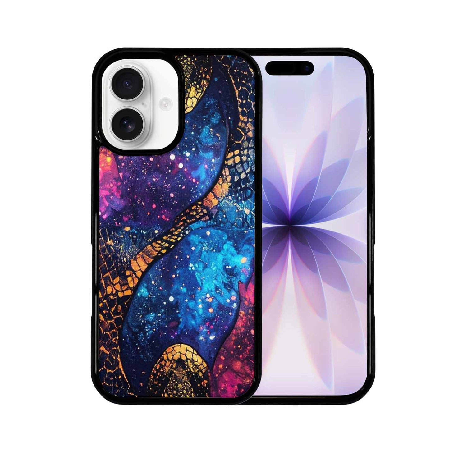 iPhone 17 Case — Galaxy Snake Print Galaxy Space, Custom Art Phone Cover