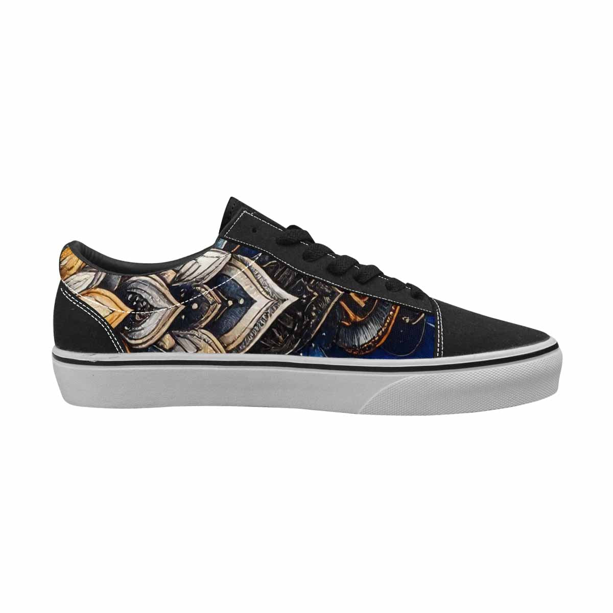 WOMEN'S Mandala Medallion Lace-Up Canvas Vibrant Chaos Sneakers