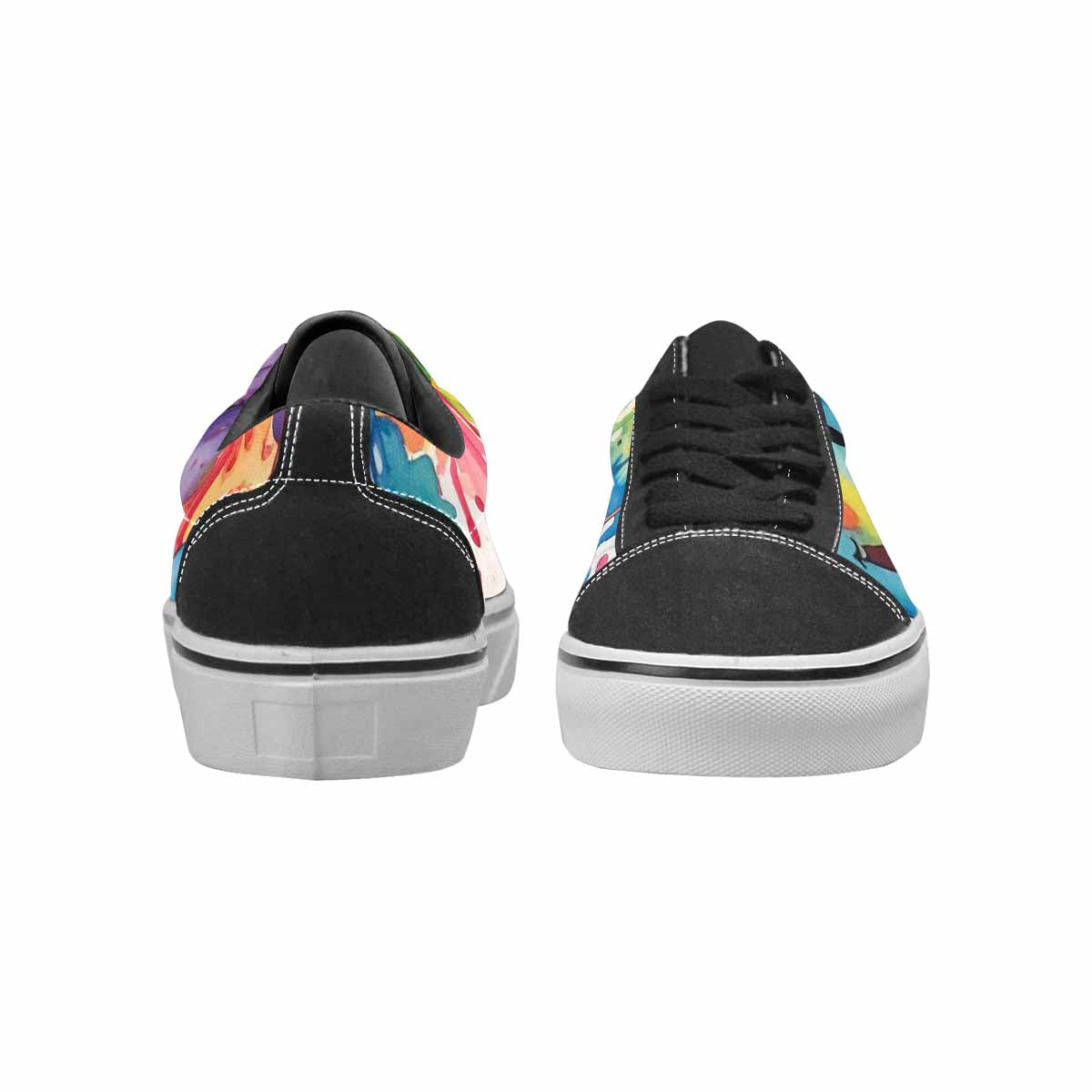 WOMEN'S Smiley Facessmiley Faces  Lace-Up Canvas Neon Fantasy Custom Shoes