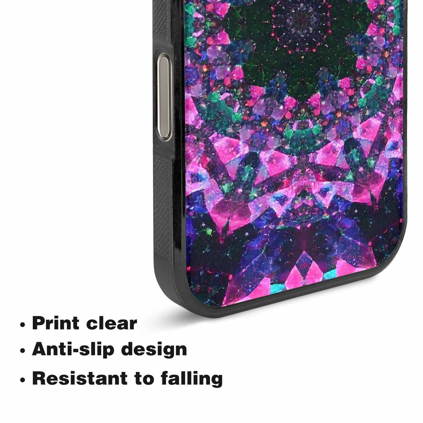 iPhone 16 Pro Max Case — Crystal Mandala Art Seamless Pattern Vibrant, Custom Phone Case