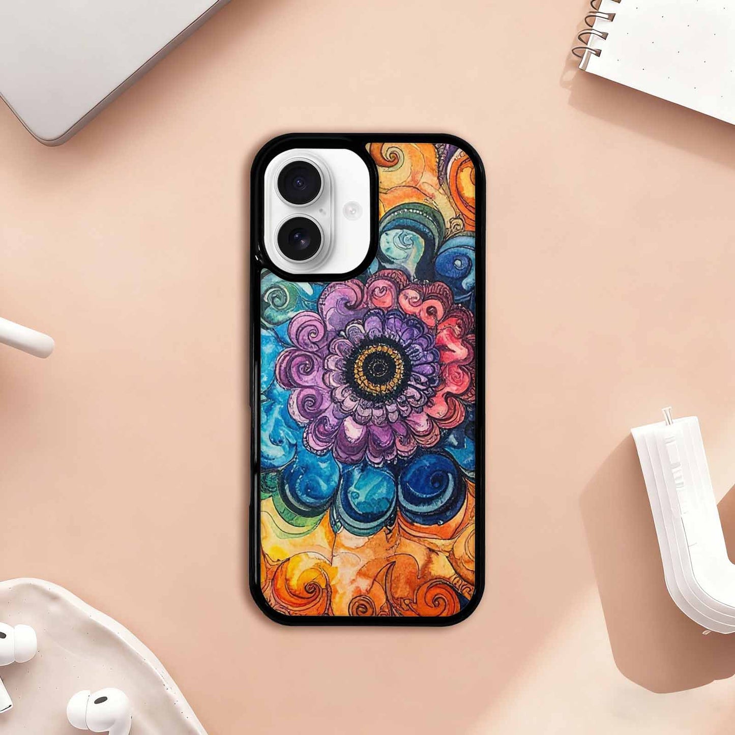 iPhone 17 Case — Tie Dye Swirls (black Tie Dye, Custom Made Phone Cover