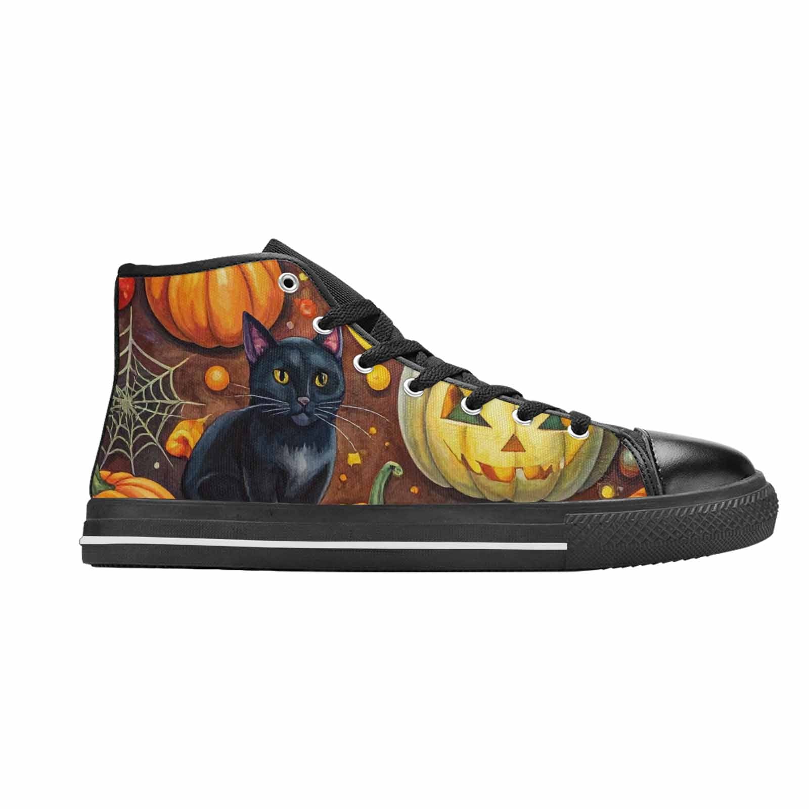 MEN'S Halloween High Top Canvas Surreal Custom Sneakers