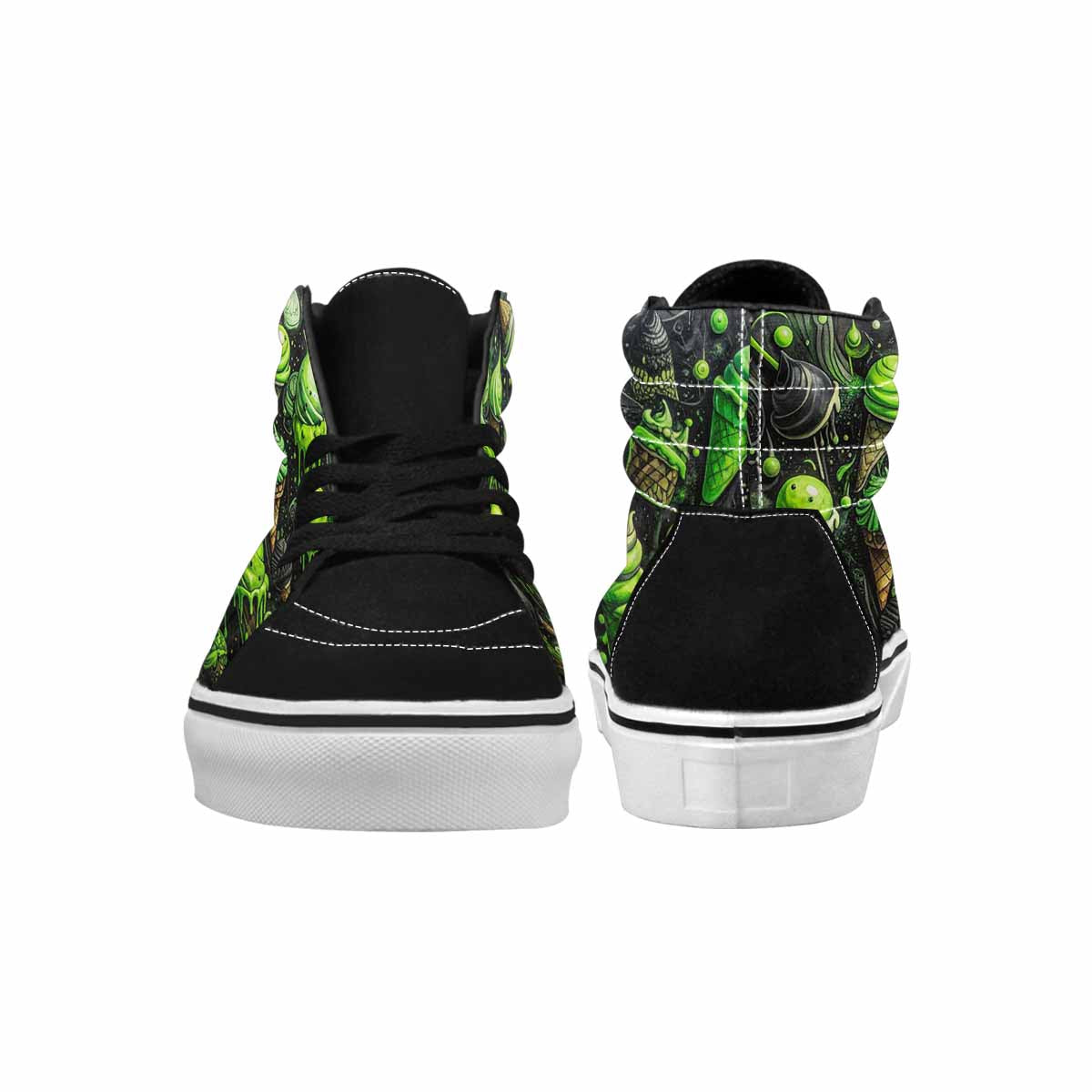 MEN'S Ice Cream Motif High Top Canvas Y2K Custom Shoes