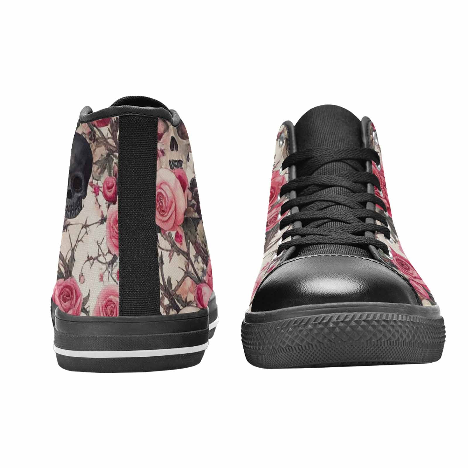 MEN'S Skulls - Roses High Top Canvas Surreal Custom Shoes