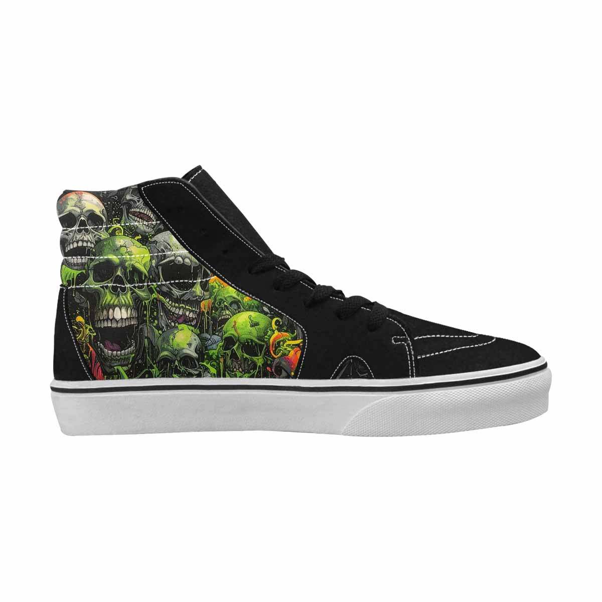 MEN'S Rainbow From Skull S High Top Canvas Wallpaper Art Custom Sneakers