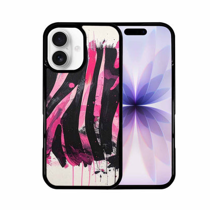 iPhone 17 Case — Black &amp; Pink Ink Animal Print, Unique Phone Case Design
