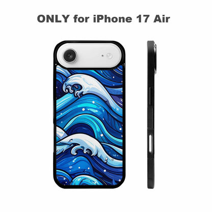iPhone 17 Air Case — Glossy Winter Wave Seamless Cartoon Cute, Personalized Phone Case