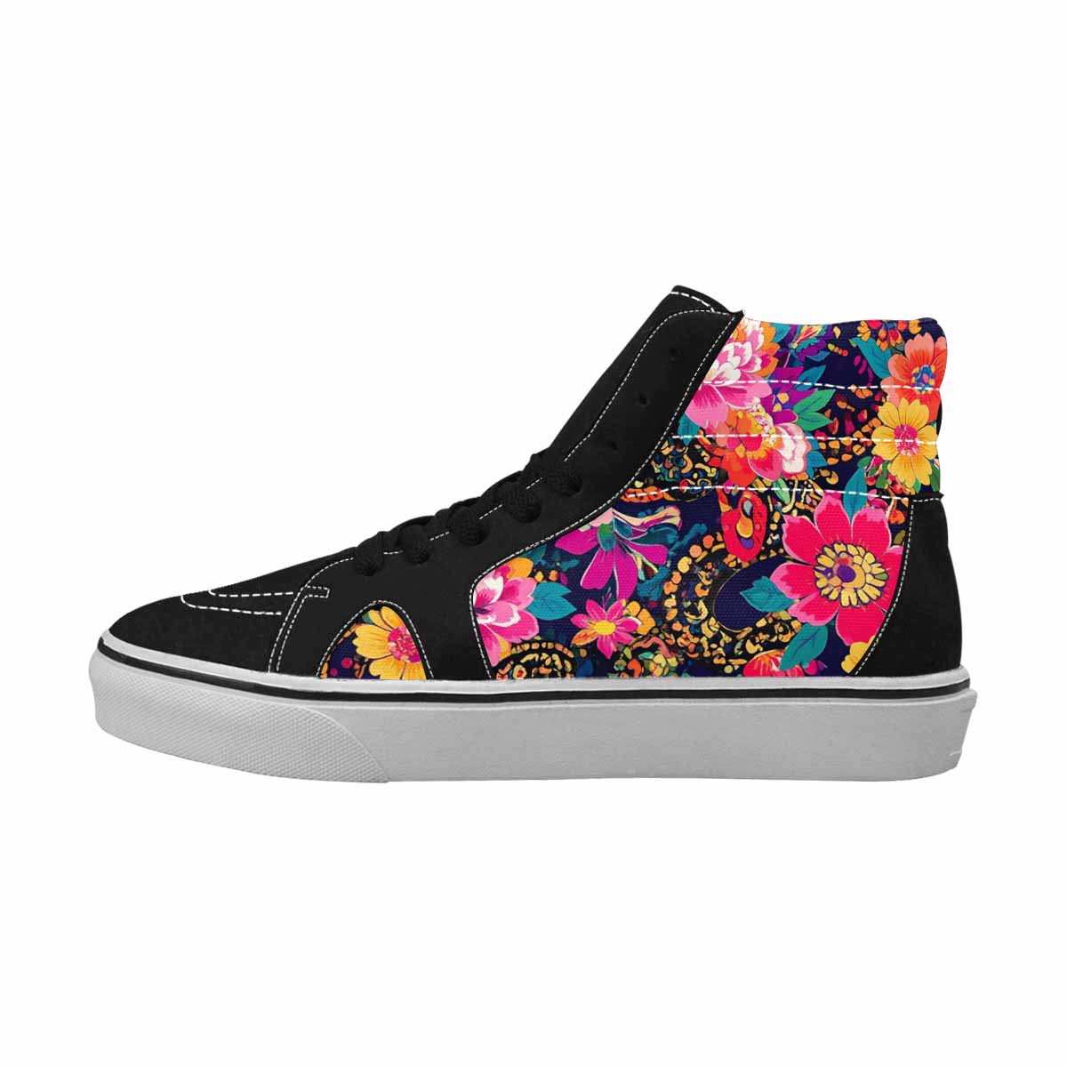 MEN'S Floral Snake Print High Top Canvas Y2K Sneakers